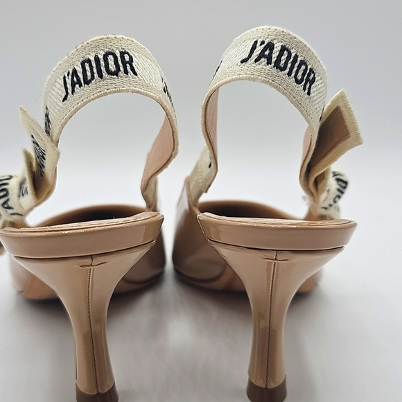 Dior Beige Slingback Pumps with Dust Bag - Picture 2 of 14